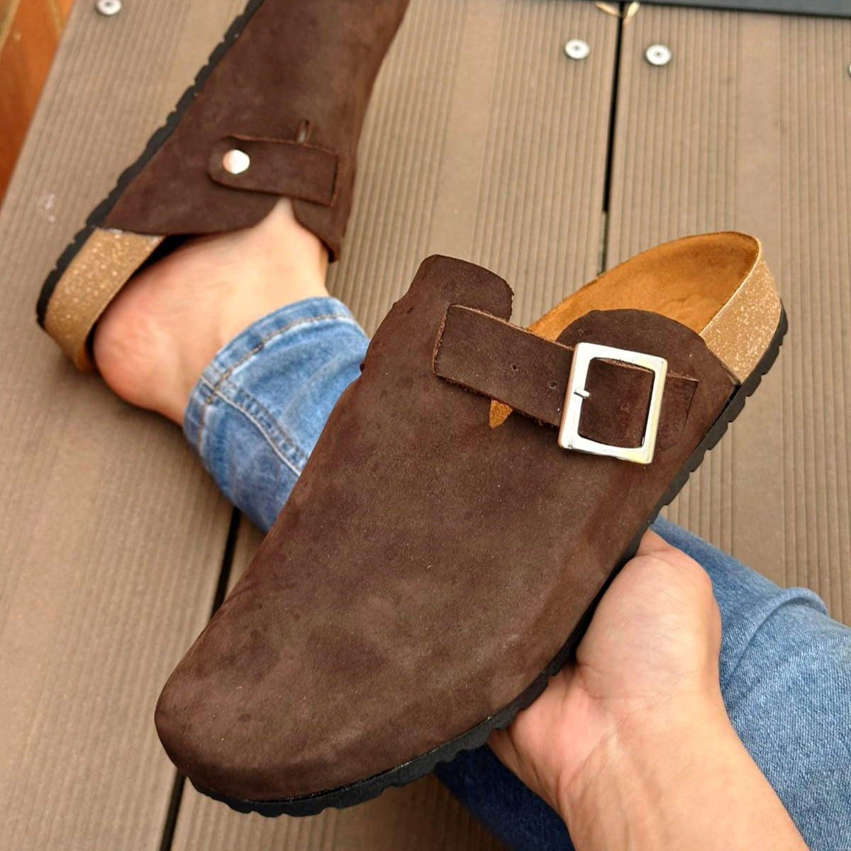 Sandalias Anatómicas Texas en Cuero Genuíno